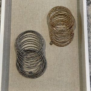 Set of Stella & Dot bracelets. Comes as a set - 1 silver, 1 gold